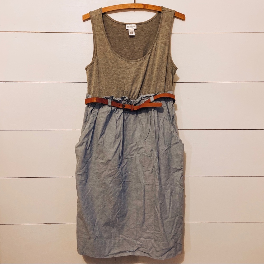 Belted Maternity Tank Dress